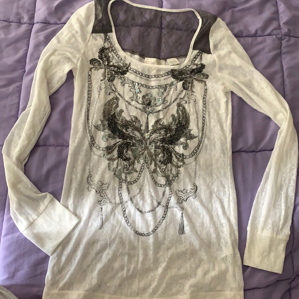 Miss me top long sleeve Butterfly